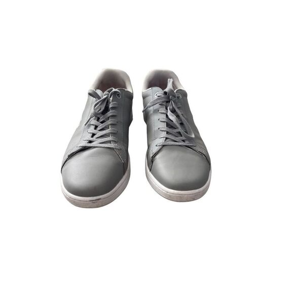 Lacoste Men's Gray Hydez Leather Padded Collar Sneakers Size 10 - Picture 12 of 16